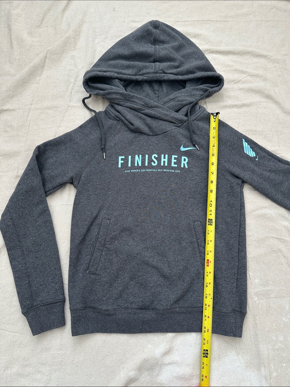 Nike Women's San Francisco Half Marathon 2015 Finisher Hoodie Grey Size S - Picture 5 of 8